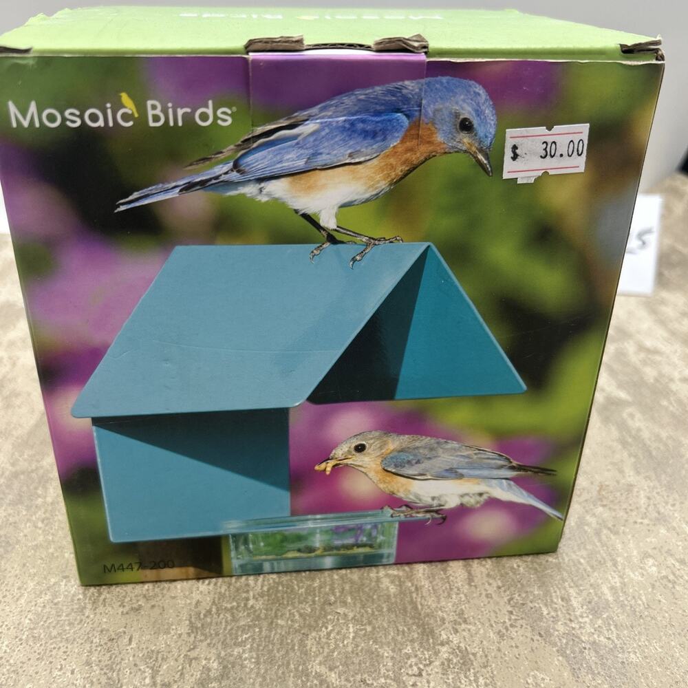 Mosaic Birds Cottage Bird Feeder Lime Green New In Box